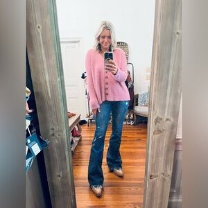 Entro Pink Cardigan Sweater